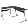 Image de VidaXL Bureau d'angle en forme de L Noir