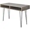 Image de Bureau VidaXL avec 2 compartiments gris