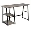 Image de VidaXL Bureau avec 2 étagères Gris/Chêne