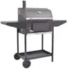 Image de Barbecue VidaXL avec fumoir à charbon noir