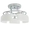 Image de VidaXL Plafonnier Ellipse Abat-jour en Verre 5xE14 Argent