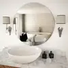 Image de Miroir Vidaxl Rond Verre 70 cm Montage Mural Design Minimaliste