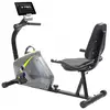 Image de VidaXL Vélo d'appartement couché avec moniteur de fréquence cardiaque Gris/Jaune