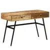 Image de VidaXL Table de bureau avec tiroirs en bois de manguier massif 110x50x76cm