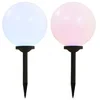 Image de VidaXL Pack de 2 Lampes Solaires LED RVB Sphériques pour Jardin 30cm