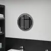 Image de Miroir Vidaxl Mural Verre Trempé 40 cm Bord Acrylique Argent