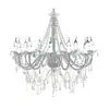 Image de VidaXL Lustre 1600 Cristaux 12xE14 Blanc/Chrome