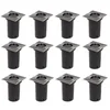 Image de VidaXL Pack de 12 Spots de Sol Carrés pour Jardin GU10 Noir/Argent