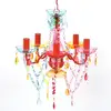 Image de VidaXL Lustre avec Cristaux 5XE14 Multicolore