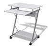 Image de VidaXL Bureau d'ordinateur avec plateau pour clavier Blanc