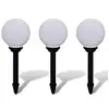 Image de VidaXL Lampes d'allée de jardin 3 pcs LED 20 cm avec piquet