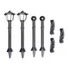 Image de vidaXL Pack de 2 lanternes solaires LED avec clôture en chaîne pour jardin