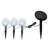 Image de VidaXL Pack de 3 Lampes Boule de Jardin LED avec Panneau Solaire