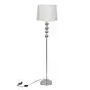 Image de VidaXL Lampadaire avec 4 boules ornementales blanches