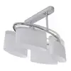 Image de VidaXL Plafonnier Ellipse Abat-jour en Verre 4xE14 Chrome