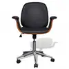 Image de VidaXL Chaise de bureau pivotante en bois courbé noir