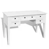 Image de Bureau VidaXL avec 5 tiroirs blanc
