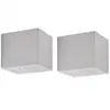 Image de VidaXL Pack de 2 Appliques Extérieures Cubiques GU10 Acier Inoxydable