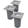 Image de VidaXL Pack de 3 Spots de Jardin LED Encastrables GU10 Gris