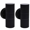 Image de VidaXL Pack de 2 Appliques Murales Extérieures Cylindriques GU10 Noir