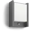 Image de Lampe murale LED Philips Mygarden Arbour 6W avec capteur IR IP44 anthracite