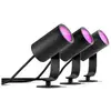 Image de Kit de 3 Focos Inteligentes pour Extérieur Philips Hue Lily Noir