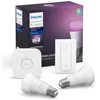 Image de Philips Hue White and Color Kit 2 Bombillas Inteligentes LED E27 9W + Puente + Mando