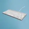 Image de Teclado R-Go Tools Compact Break de membrane ergonomique AZERTY FR filaire blanc
