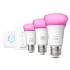 Image de Philips Hue White and Color Ambiance Pack de 2 Ampoules LED Connectées E27 9W RVB + Pont Hue + Interrupteur