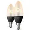 Image de Philips Hue White Pack 2 Ampoules Bougie Filament LED Intelligentes 4.5W E14 Lumière Blanc Chaud