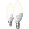 Image de Philips Hue White Pack 2 Ampoules Bougie LED Intelligentes E14 5.5W Lumière Blanc Chaud