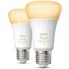 Image de Philips Hue White Ambiance Pack 2 Ampoules LED Connectées 6W E27 Lumière Blanche Chaude à Froide