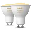 Image de Philips Hue White Ambiance Pack 2 Ampoules LED Connectées GU10 4.3W Lumière Blanche Chaude à Froide