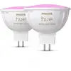 Image de Bombilla inteligente Philips Hue MR16 Blanco y Color Paquete de 2