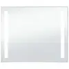 Image de Miroir Vidaxl 80x60 cm LED Salle de Bain Mur Aluminium Verre Argenté