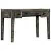 Image de VidaXL Bureau en bois de manguier massif noir 110x50x75cm