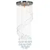 Image de VidaXL Plafonnier Spirale Perles de Verre 3xG9 Argent