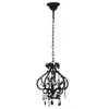 Image de VidaXL Suspension avec perles E14 32 cm Noir