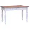 Image de VidaXL Bureau avec tiroirs en bois recyclé 117x57x75cm Blanc