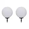 Image de VidaXL Pack de 2 Lampes de Jardin LED Solaires Sphériques 50cm