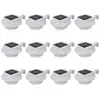 Image de VidaXL Pack de 12 Spots Solaires LED Blancs pour Clôture de Jardin