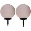 Image de VidaXL Pack de 2 Lampes Solaires LED RVB Sphériques pour Extérieur 40cm