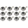 Image de VidaXL Pack de 12 Spots Extérieurs LED Solaires Ronds Argenté