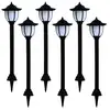 Image de VidaXL Pack de 6 Lampadaires Solaires LED pour Extérieur Noir