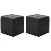 Image de Puff vidaXL Lot de 2 Poufs Similicuir Noir 30x30x30 cm