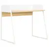 Image de Bureau VidaXL 90x60x88cm Chêne/Blanc