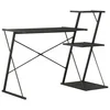 Image de VidaXL Bureau avec étagère 116x50x93cm Noir