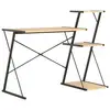 Image de VidaXL Bureau avec étagère 116x50x93cm Chêne/Noir