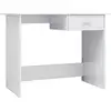 Image de Vidaxl bureau en aggloméré blanc brillant 100x50x76 Cm