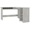 Image de Vidaxl bureau forme L béton contreplaqué gris 120x140x75 Cm
